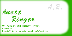 anett ringer business card